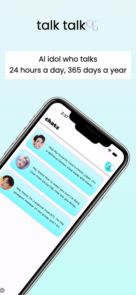 Sodatalk : AI kpop idol chat screenshot 2