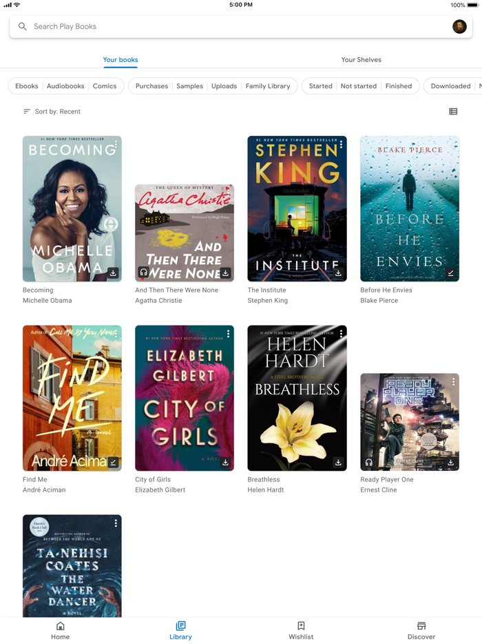 Google Play Books and Audiobooks