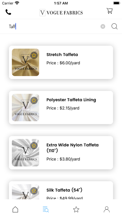 Vogue Fabrics Screenshot