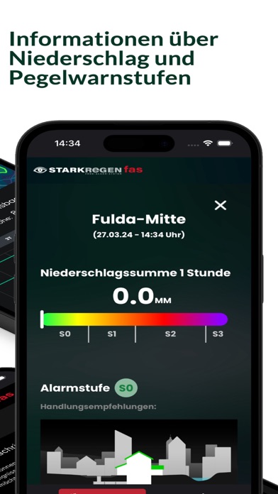 Starkregen App Screenshot
