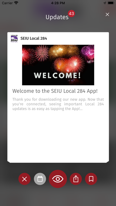 SEIU 284 Screenshot