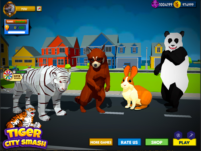 Tiger Rampage-Giant 3D Monster