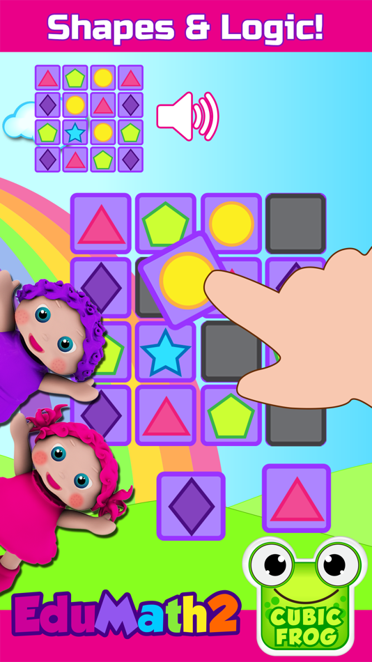 #2. EduMath2- Shape Learning Games (iOS) Podle: Cubic Frog Apps