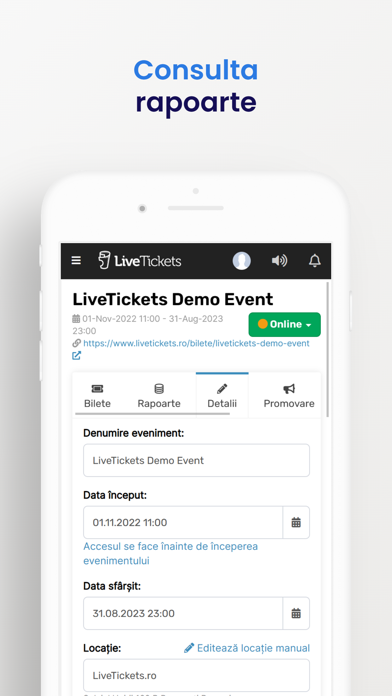 LiveTickets Organizer Screenshot