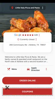little italy pizza and pasta iphone screenshot 2