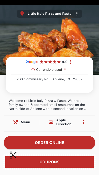 Little Italy Pizza and Pasta Screenshot