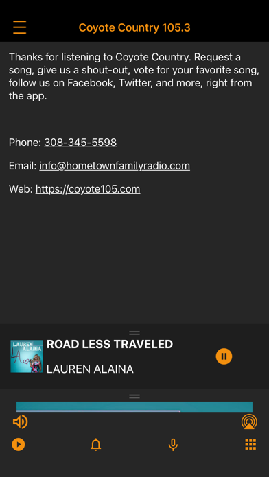 105.3 Coyote Country Screenshot