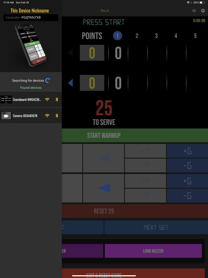 BT Tennis Controller