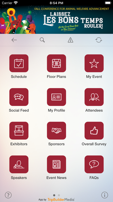 AAWA Meetings Screenshot