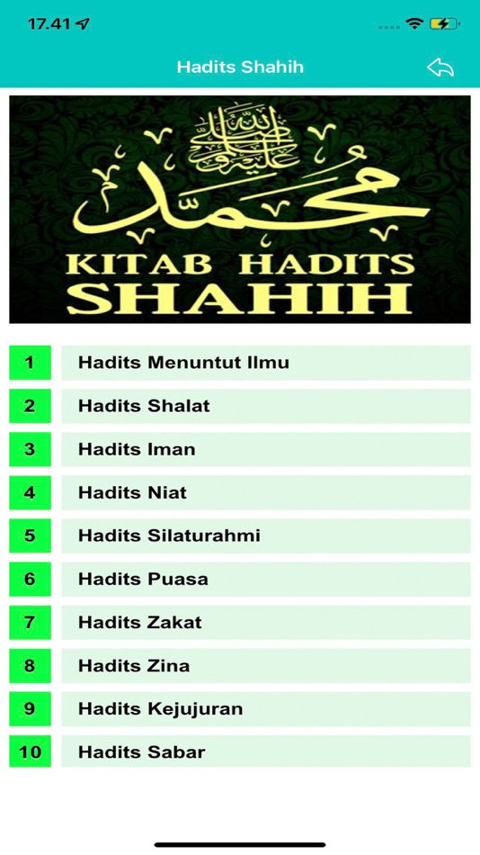 #1. Hadist Shahih (iOS) Podle: hendri saputra