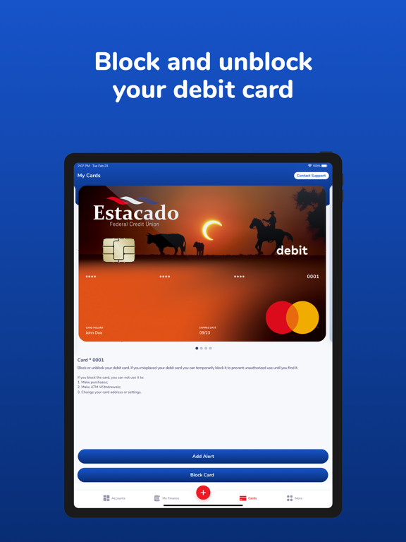 Estacado FCU iPad screenshot 2 - Finance app