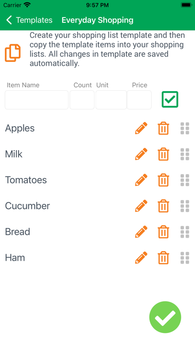 Shoppka - smart shopping list Screenshot