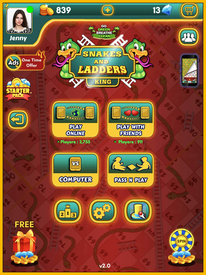 Snakes and Ladders King