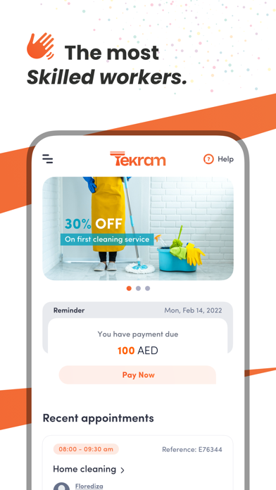 Tekram - Home Cleaning Service Screenshot