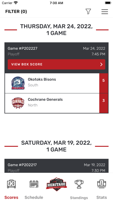 Heritage Junior Hockey League Screenshot