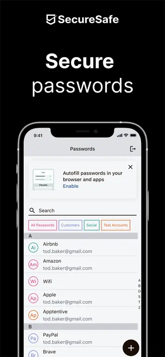 SecureSafe Password Manager: Screenshot 1 von 5