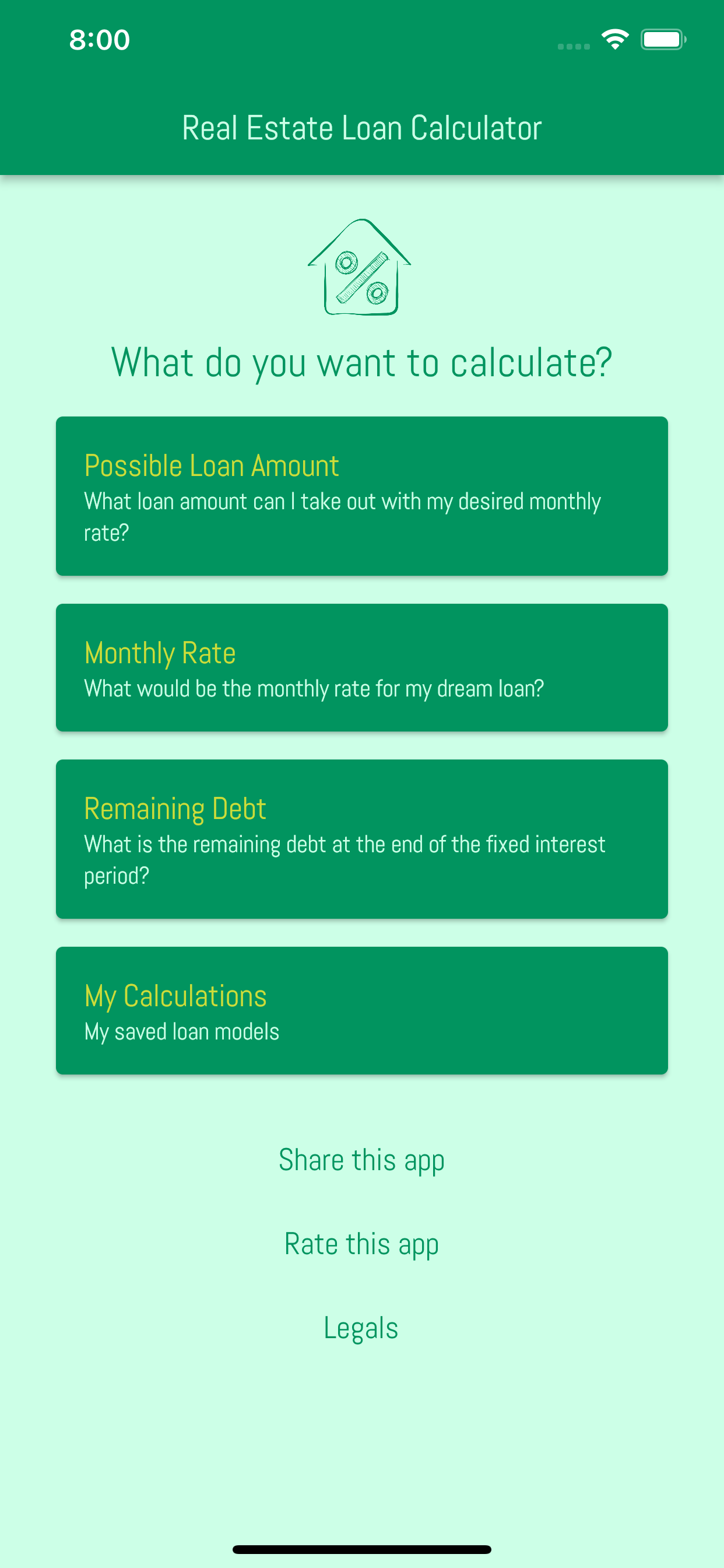 Real Estate Loan Calculator