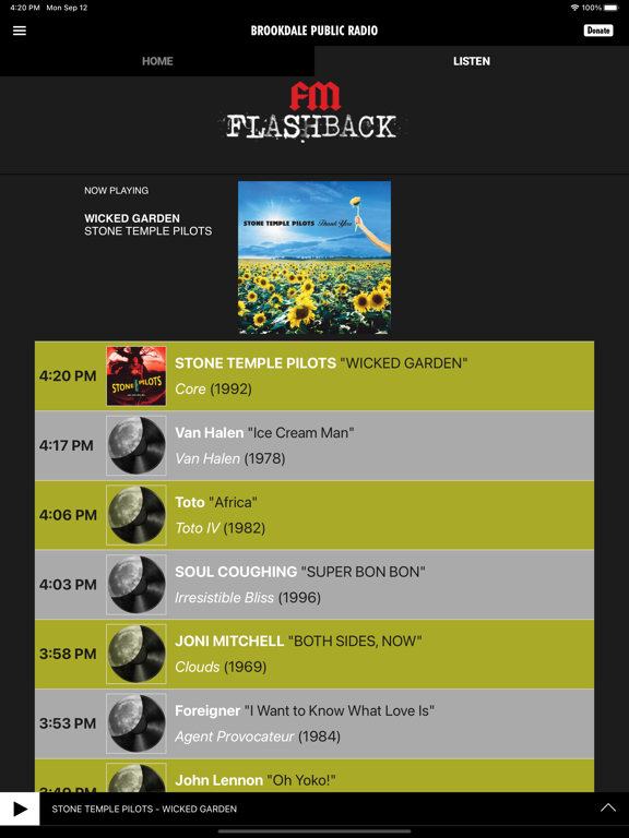 90.5 The Night iPad screenshot 6 - Music app