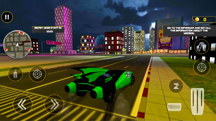 Flying Bat Car Robot Games
