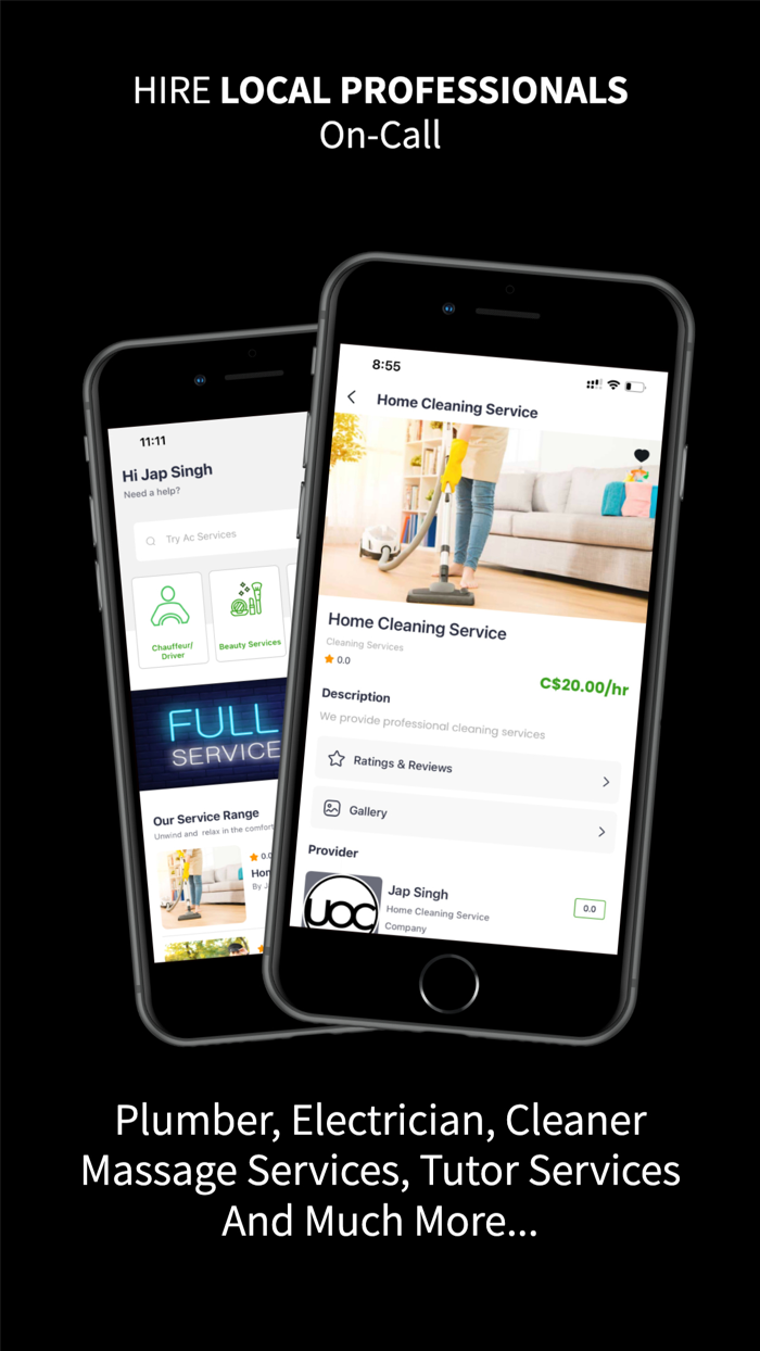 UpOnCall - Hire Local Services