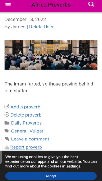 Africa Proverbs Screenshot