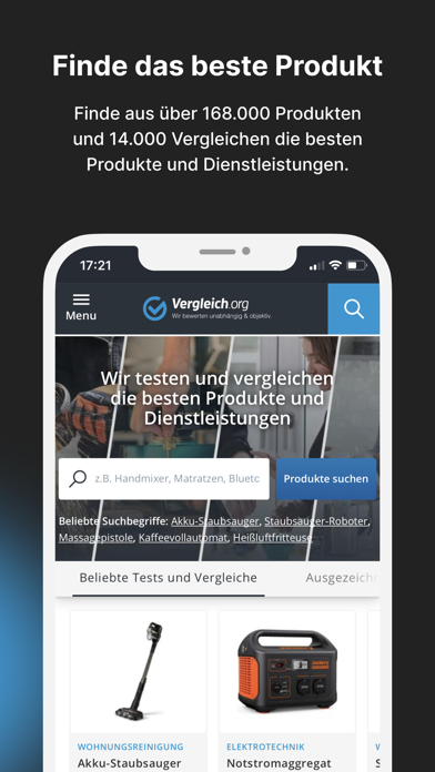 Vergleich.org Vergleichsportal Screenshot