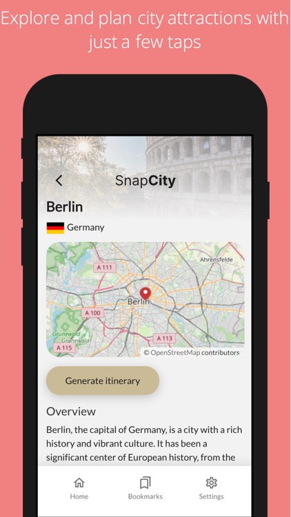 SnapCity: Travel planner