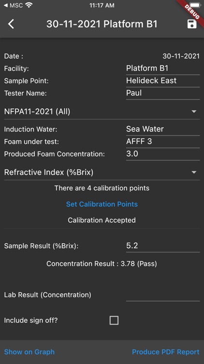 Produced Foam Testing