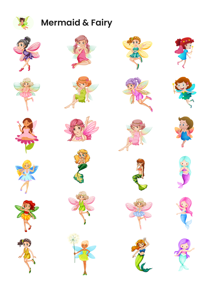 Fairies and Mermaid Stickers