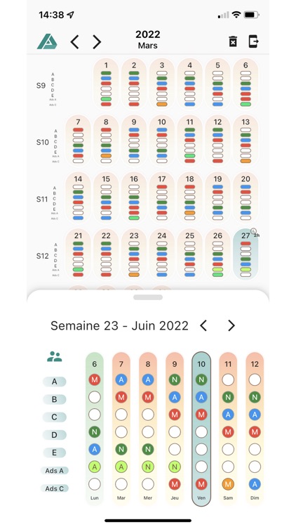 Calendrier des postes - ADK