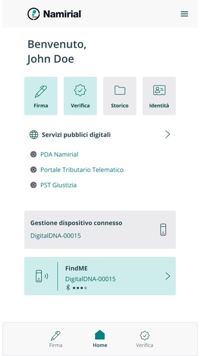 DigitalDNA Namirial Screenshot