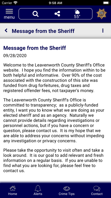 Leavenworth County KS Sheriff Screenshot