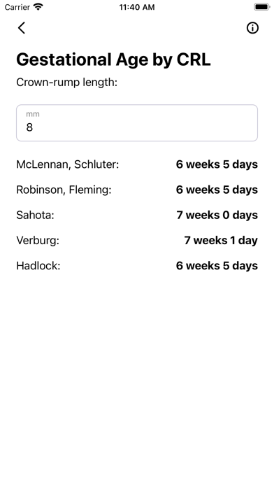 Obstetrics Calculator Screenshot