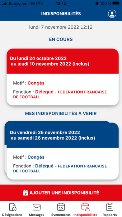 Officiels Screenshot
