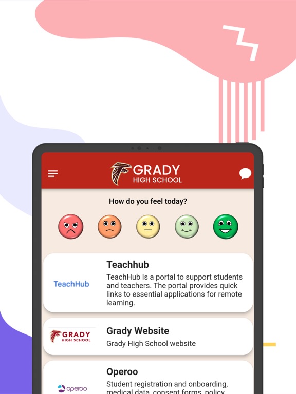 Grady High School iPad screenshot