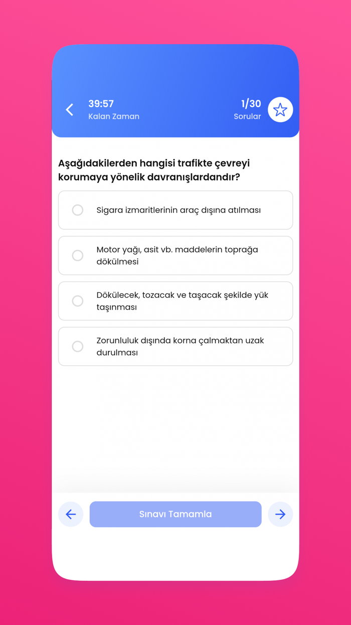 Ehliyet Sinav Sorulari