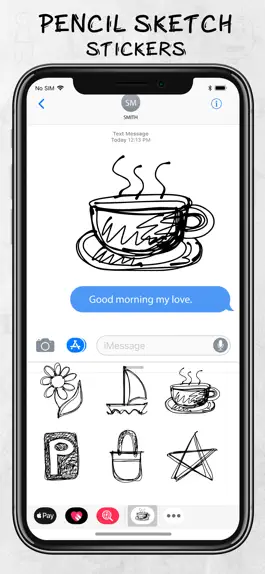 Game screenshot Pencil Sketch Stickers Pack apk