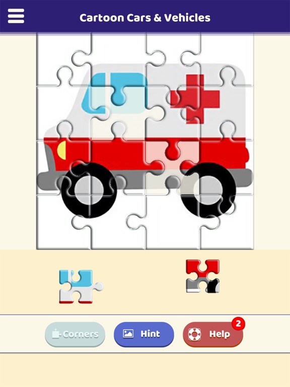 Cartoon Cars & Vehicles Puzzle screenshot 2
