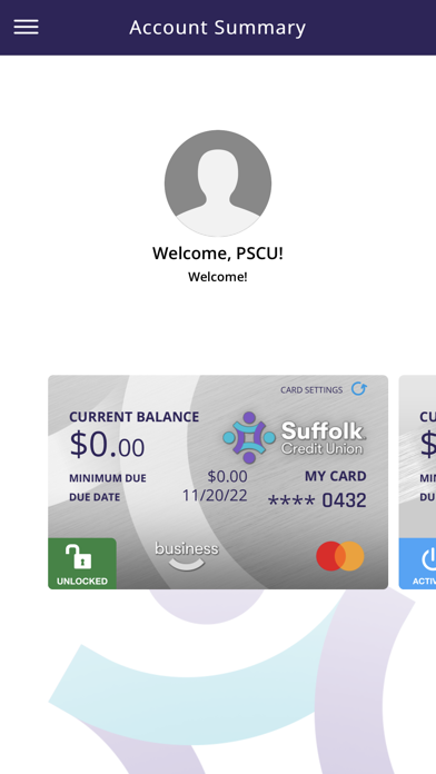 Suffolk Credit Cards Screenshot