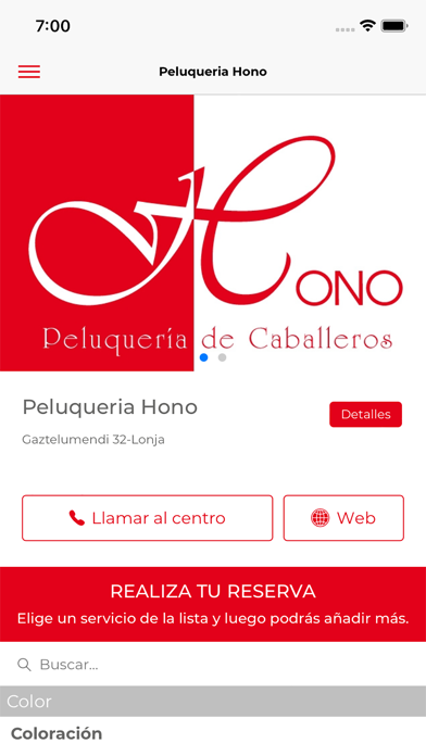 Peluqueria Hono Screenshot