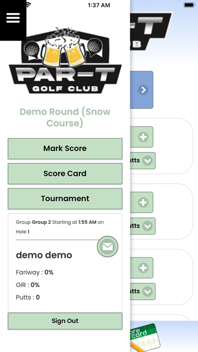 ScoreCard Par-T Screenshot