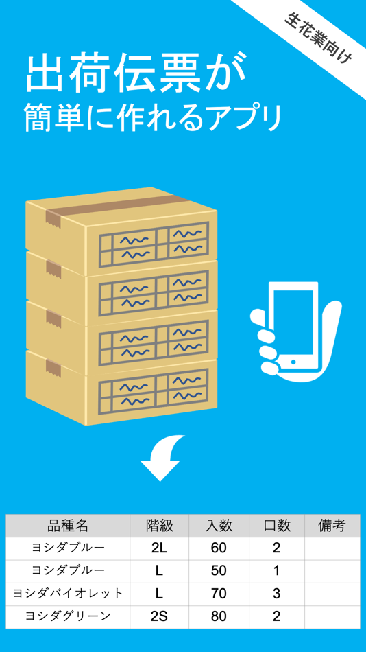 #1. 出荷伝票作成アプリ「ラスク」 (iOS) Av: ヨシダエルシス株式会社