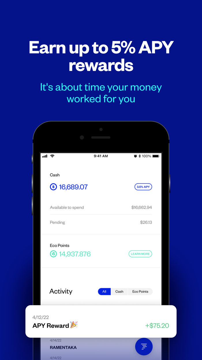 Eco Spend. Send. Save. Earn.