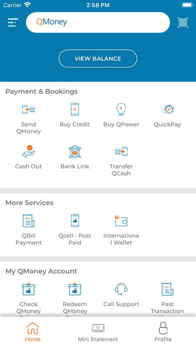 QMoney - Customer Screenshot