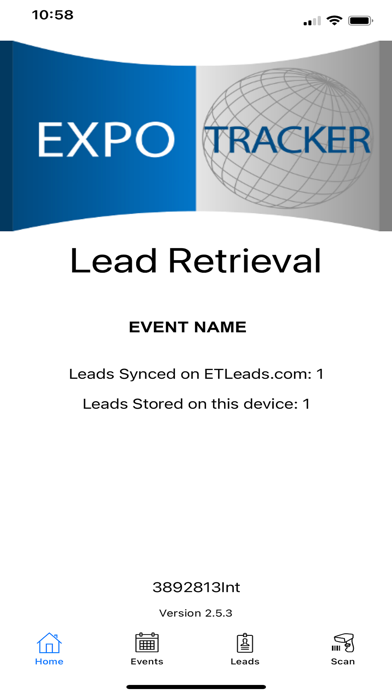 Expo Tracker Lead Retrieval Screenshot
