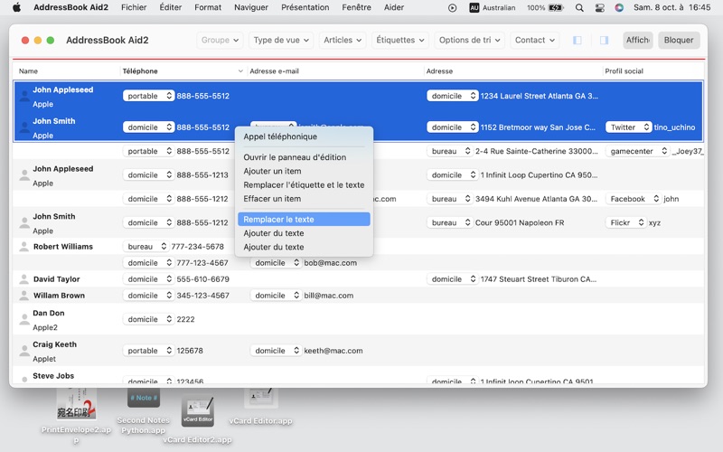 Screenshot #3 pour AddressBook Aid2