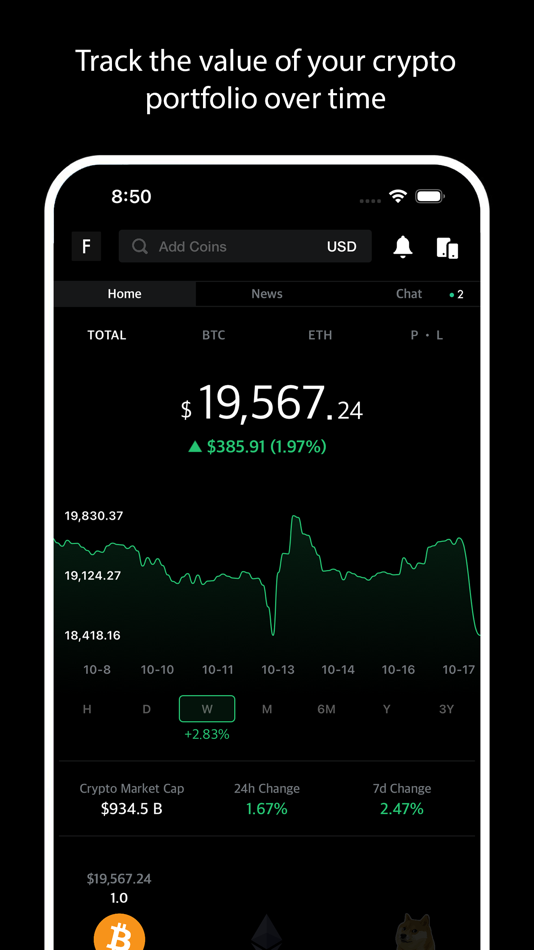 BitWorth - Crypto Tracker (iOS) 由: Andy Feng BitWorth - Crypto Tracker (iOS) 由: Andy Feng