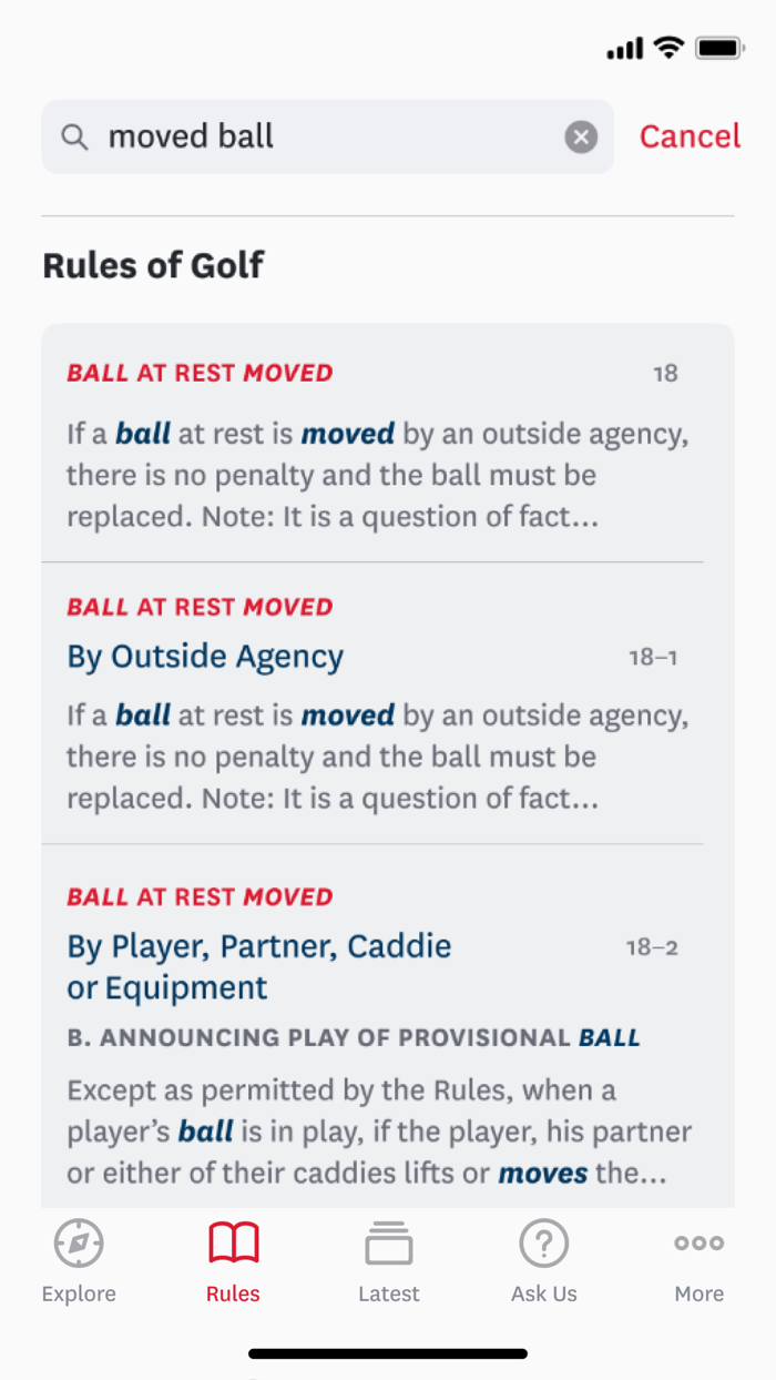 The Official Rules of Golf