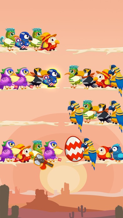 Bird Sort Color Puzzle Game Screenshot