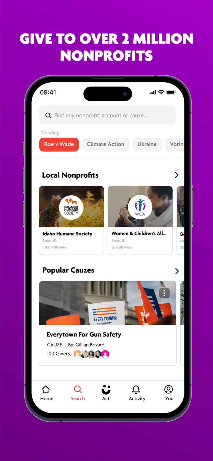 Cauze Charitable Giving